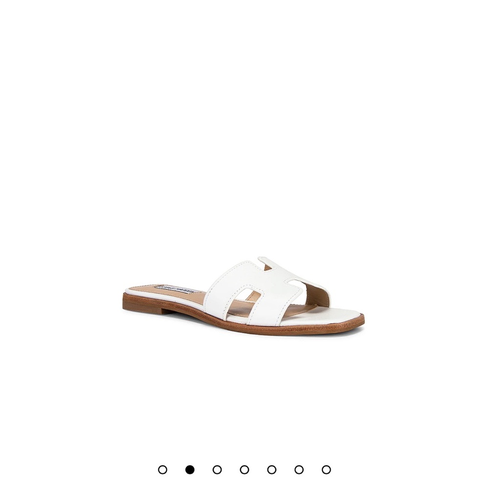 Steve Madden White Slide Sandals